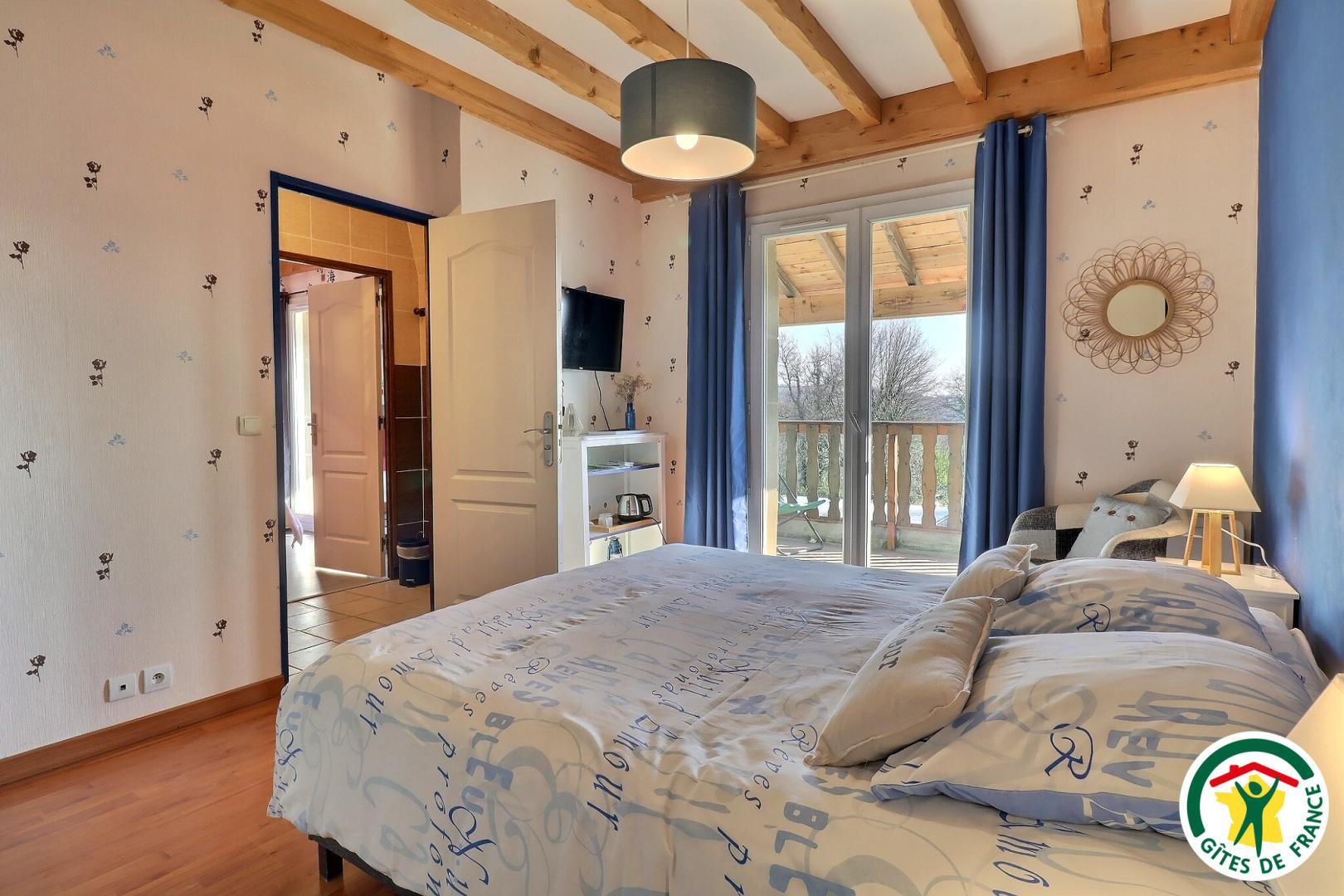 Chambre Bleuet avec un lit double (1x160x200) photo 9