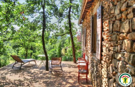 Gite n&deg;G94005 Claveyson - Dr&ocirc;me - Terrasse ombrag&eacute;e sous les ch&egrave;nes