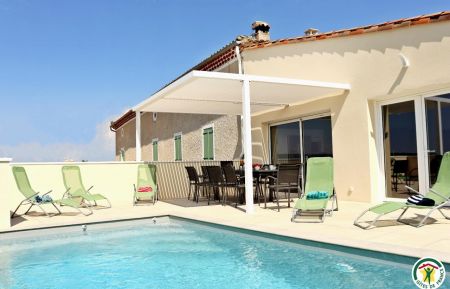 Gite n&deg;G21001 Autichamp - Dr&ocirc;me - Terrasse et piscine privative, avec bains de soleil, pergola et barbecue plancha